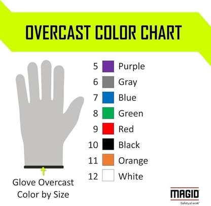 MAGID Griffin Gear ANSI A3 Hyperon Blended Sandy Nitrile Coated Work Gloves, 12 Pairs, Size 9/Large, GPD255