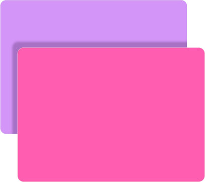 LEOBRO Silicone Mats for Crafts, 2 Pcs 11.69" x 8.26" Silicone Mats for Resin, Paint Clay Play Dough Mat, DIY Arts and Crafts, Light Gray & Clear