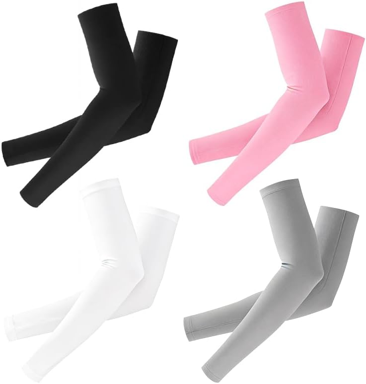 Arm Sleeves, Cooling UV Sun Protection Compression Sleeves for Men and Women, Basketball Cycling Arm Sleeves