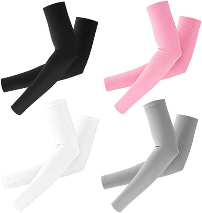 Arm Sleeves, Cooling UV Sun Protection Compression Sleeves for Men and Women, Basketball Cycling Arm Sleeves