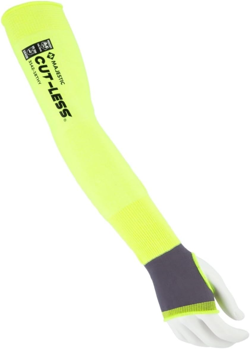 Majestic Glove Cut-Less Korplex Cut Resistant Sleeves w/Thumb Hole, Provide Arm and Wrist Protection