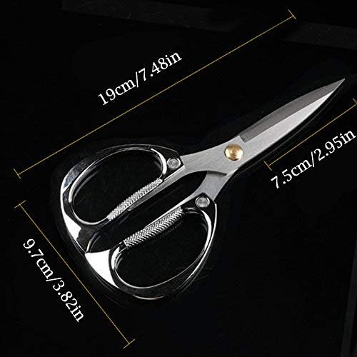 Jasni Heavy Duty Kitchen Shears, Spring Loaded Poultry Shears Stainless Steel Chef Scissors for Bone, Chicken, Poultry, Fish, Food, Meat,Spring-loaded Full Steel Handle