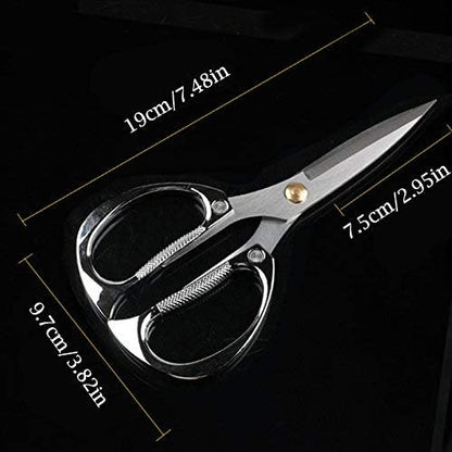 Jasni Heavy Duty Kitchen Shears, Spring Loaded Poultry Shears Stainless Steel Chef Scissors for Bone, Chicken, Poultry, Fish, Food, Meat,Spring-loaded Full Steel Handle