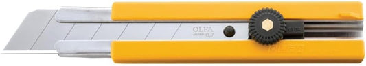 OLFA 25mm Extra Heavy-Duty Utility Knife (H-1) - Multi-Purpose Custom Cutting Depth Utility Knife w/Anti Slip Grip & Snap-Off Blade, Replacement Blades: Any OLFA 25mm Blade