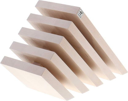 Slanted Magnetic Knife Block, Made in Italy, Natural Beechwood Kitchen Knife Holder, Contemporary Countertop Storage