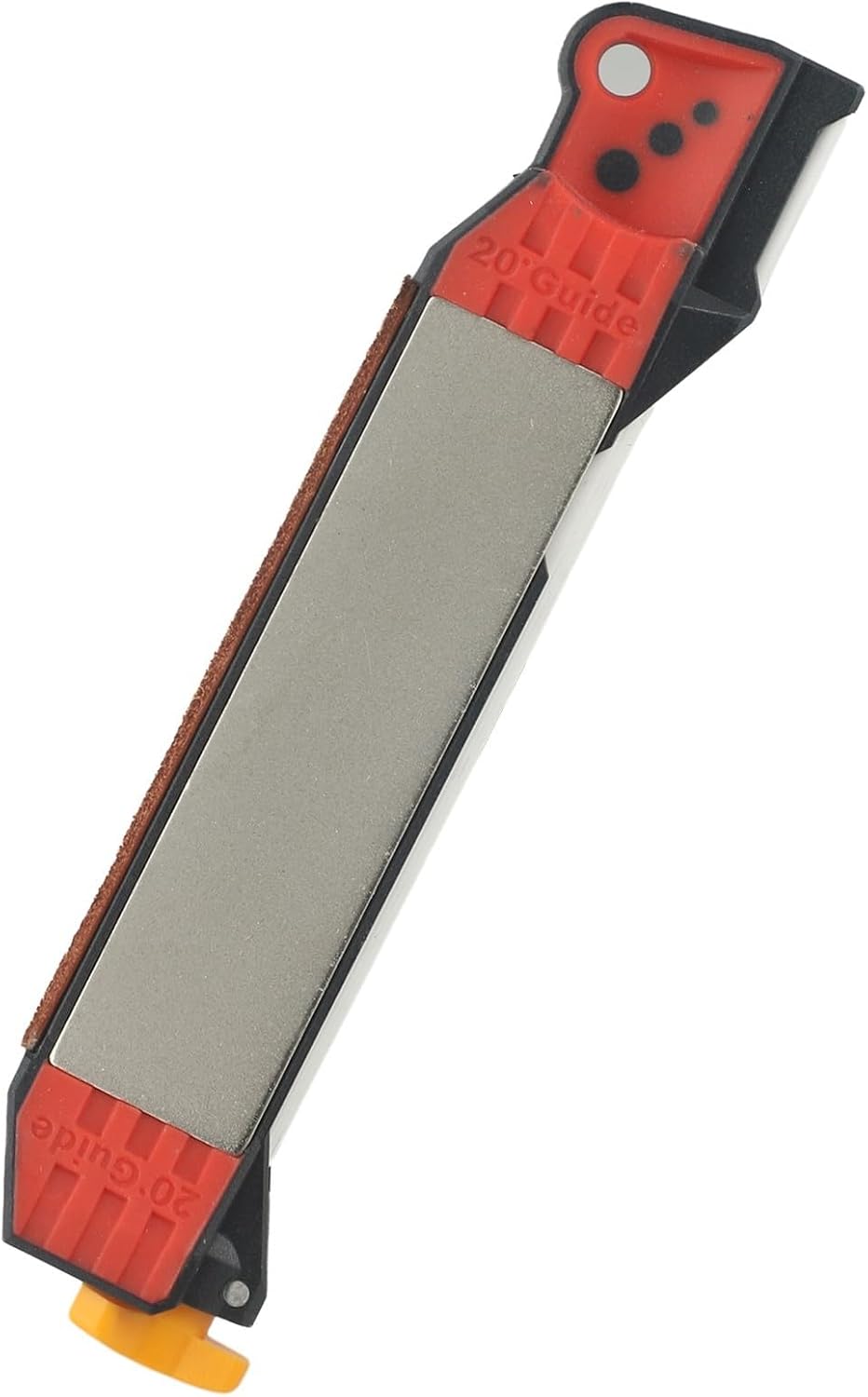 Double Sided Cutter Sharpener For Camping And Kitchen Use Perfect For Quick Maintenance Adamas Material Red Yellow Color 17X3cm(Red)