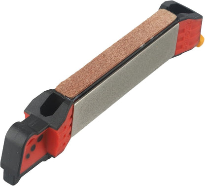Double Sided Cutter Sharpener For Camping And Kitchen Use Perfect For Quick Maintenance Adamas Material Red Yellow Color 17X3cm(Red)