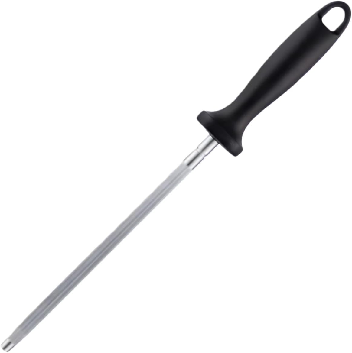 Kitchen Knife Sharpener Rod-13 Inches Professional Carbon Steel Knife Sharpening Honing Rod with Hanging Holes for Household, Chef, Daily Maintenance 1pcs
