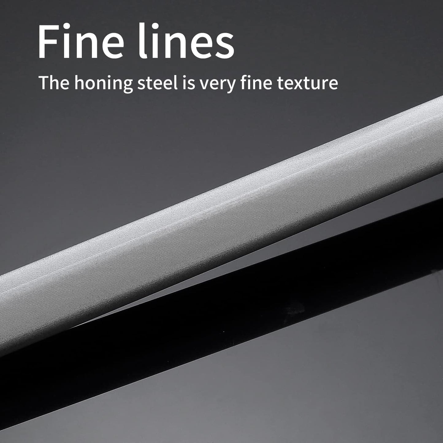 10 inch Honing Steel Honing Rod, Kitchen Knife Sharpener, High Carbon Steel, Fine Lines, High hardness,Helps Repair Restore Polish Blades Sharpening Steel