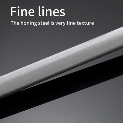 10 inch Honing Steel Honing Rod, Kitchen Knife Sharpener, High Carbon Steel, Fine Lines, High hardness,Helps Repair Restore Polish Blades Sharpening Steel