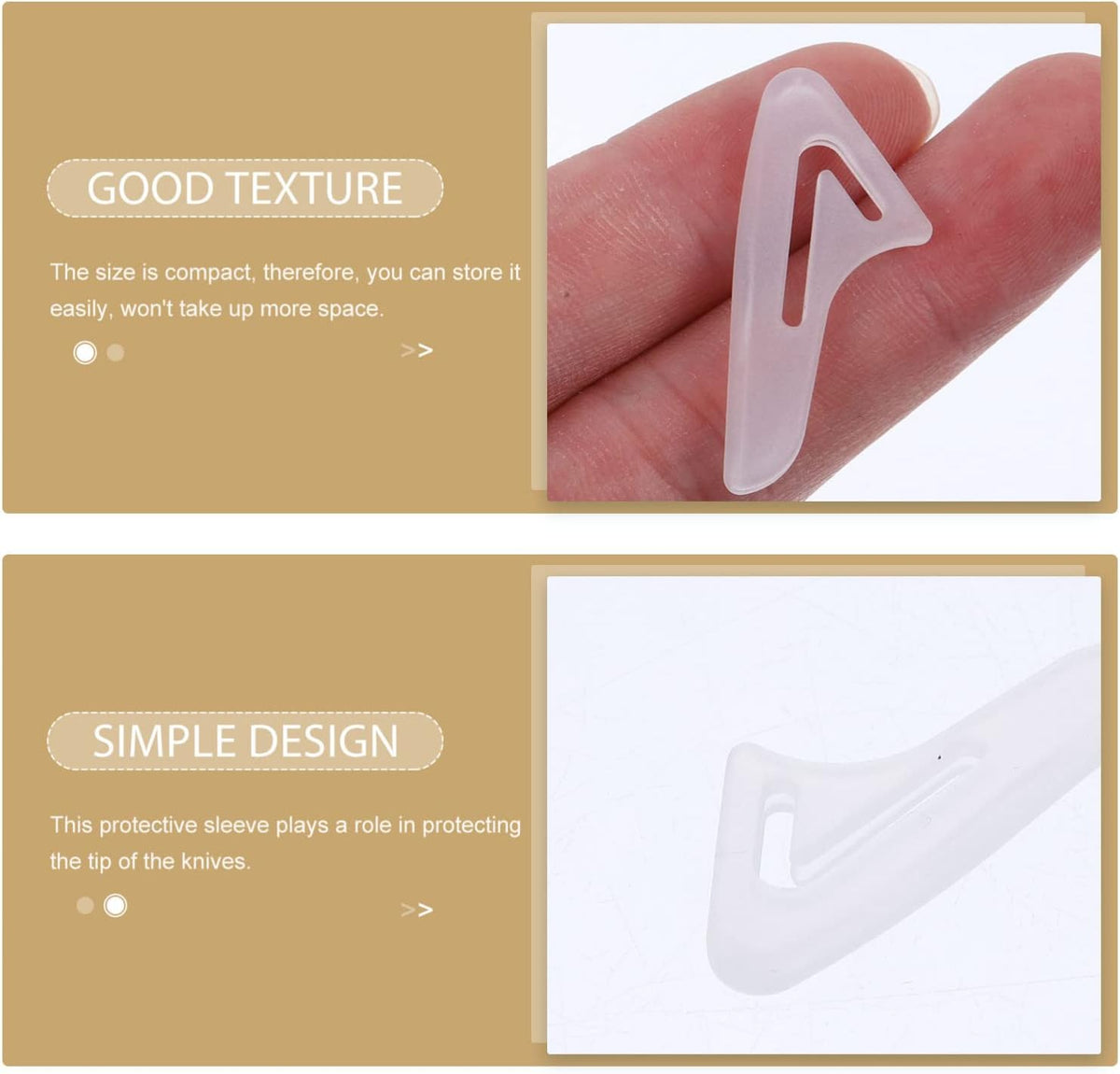 25 Pack Knife Tip Protector, Plastic Safety Cover for Chef Knives | Universal Knife Blade Tip Guards, Clear Plastic Covers Protect Knife Points for Kitchen Drawer Storage & Travel