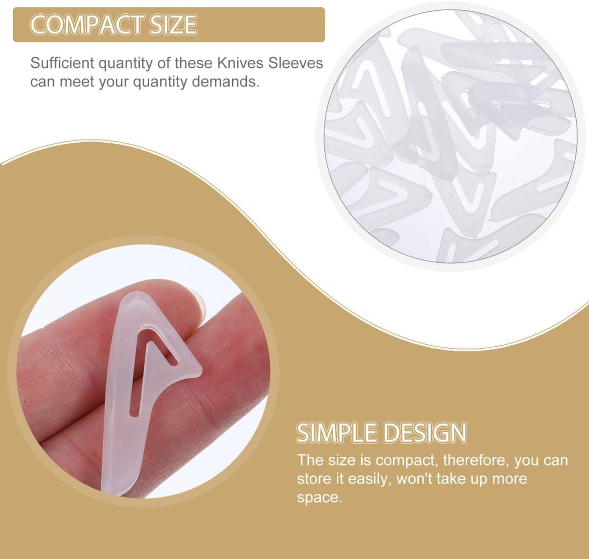 25 Pack Knife Tip Protector, Plastic Safety Cover for Chef Knives | Universal Knife Blade Tip Guards, Clear Plastic Covers Protect Knife Points for Kitchen Drawer Storage & Travel