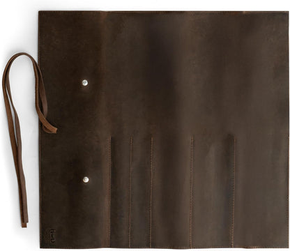 Rustic Leather Knife Roll Case, Durable Chef Knife Bag for Professional Chefs, Knife Roll Bag, Portable Carrying Case for Knives and Tools, Ideal for Culinary Travel, Knife Bags for Chefs Professional