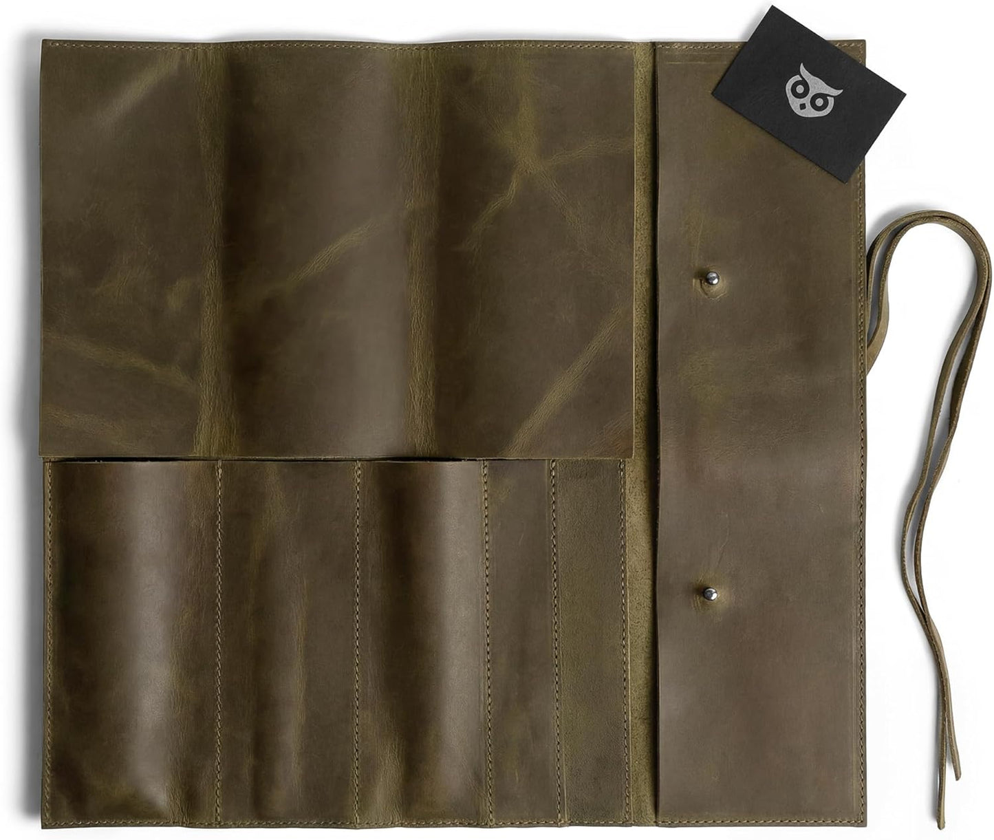 Rustic Leather Knife Roll Case, Durable Chef Knife Bag for Professional Chefs, Knife Roll Bag, Portable Carrying Case for Knives and Tools, Ideal for Culinary Travel, Knife Bags for Chefs Professional
