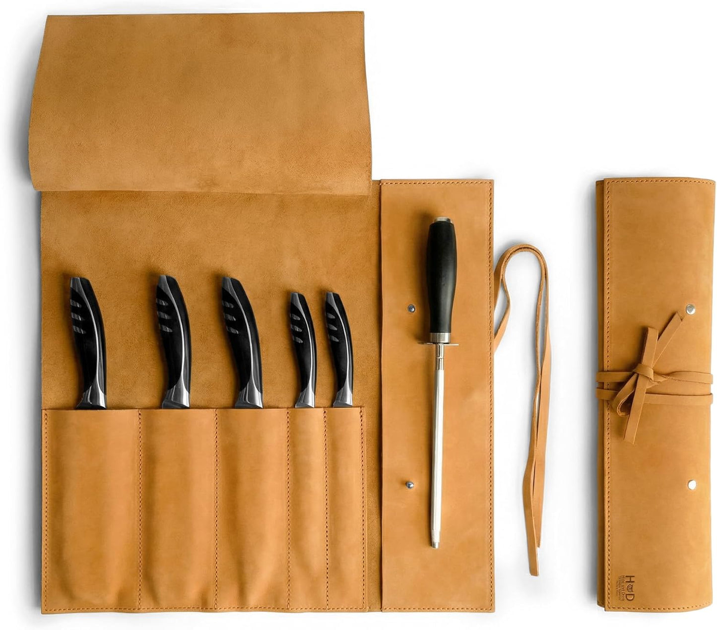 Rustic Leather Knife Roll Case, Durable Chef Knife Bag for Professional Chefs, Knife Roll Bag, Portable Carrying Case for Knives and Tools, Ideal for Culinary Travel, Knife Bags for Chefs Professional