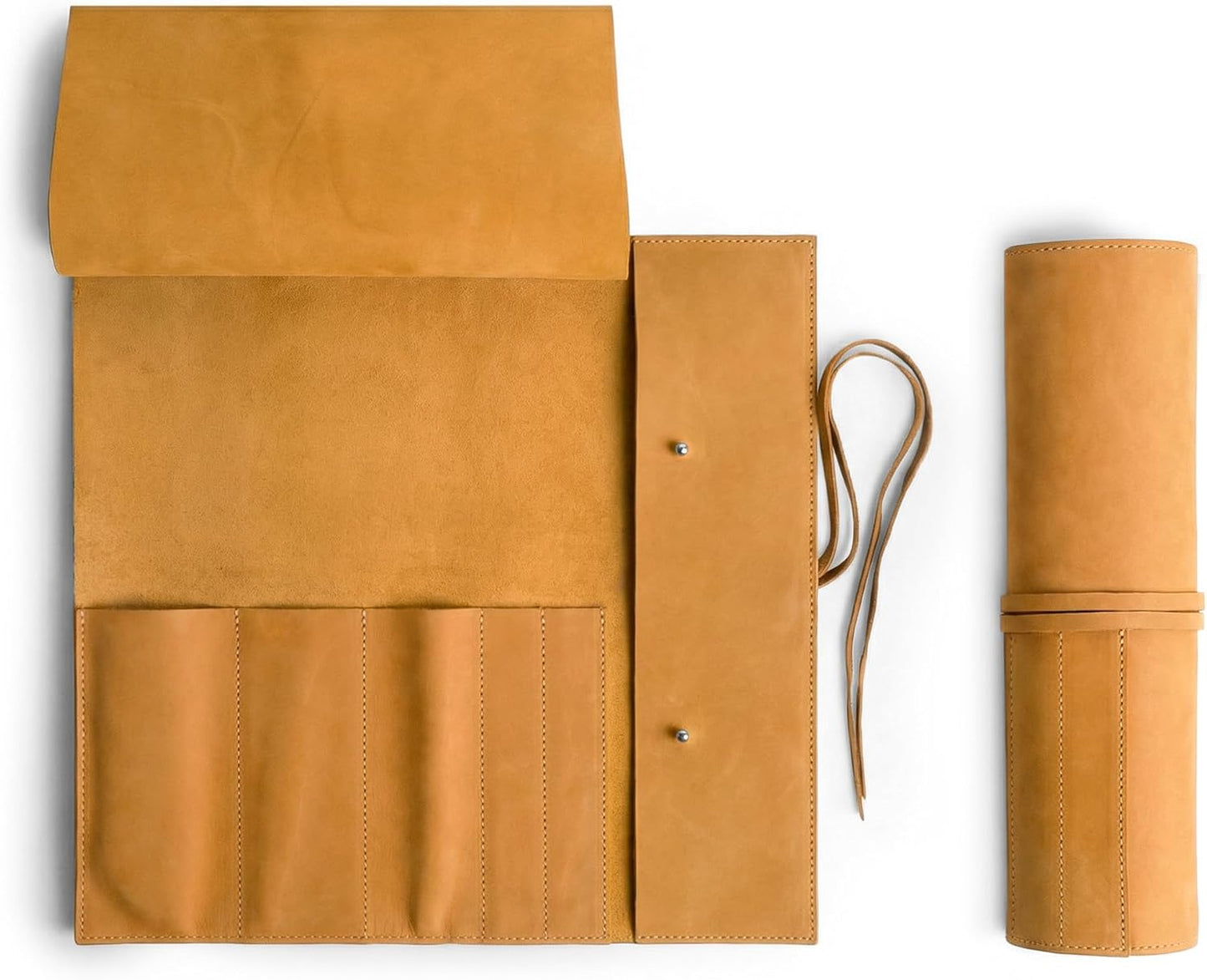 Rustic Leather Knife Roll Case, Durable Chef Knife Bag for Professional Chefs, Knife Roll Bag, Portable Carrying Case for Knives and Tools, Ideal for Culinary Travel, Knife Bags for Chefs Professional