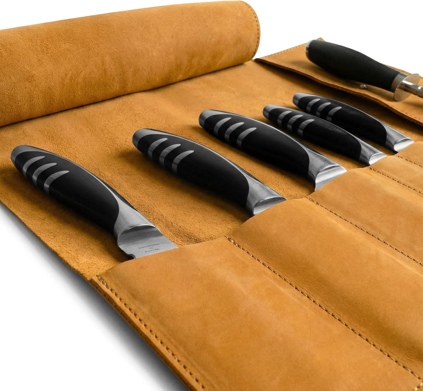 Rustic Leather Knife Roll Case, Durable Chef Knife Bag for Professional Chefs, Knife Roll Bag, Portable Carrying Case for Knives and Tools, Ideal for Culinary Travel, Knife Bags for Chefs Professional