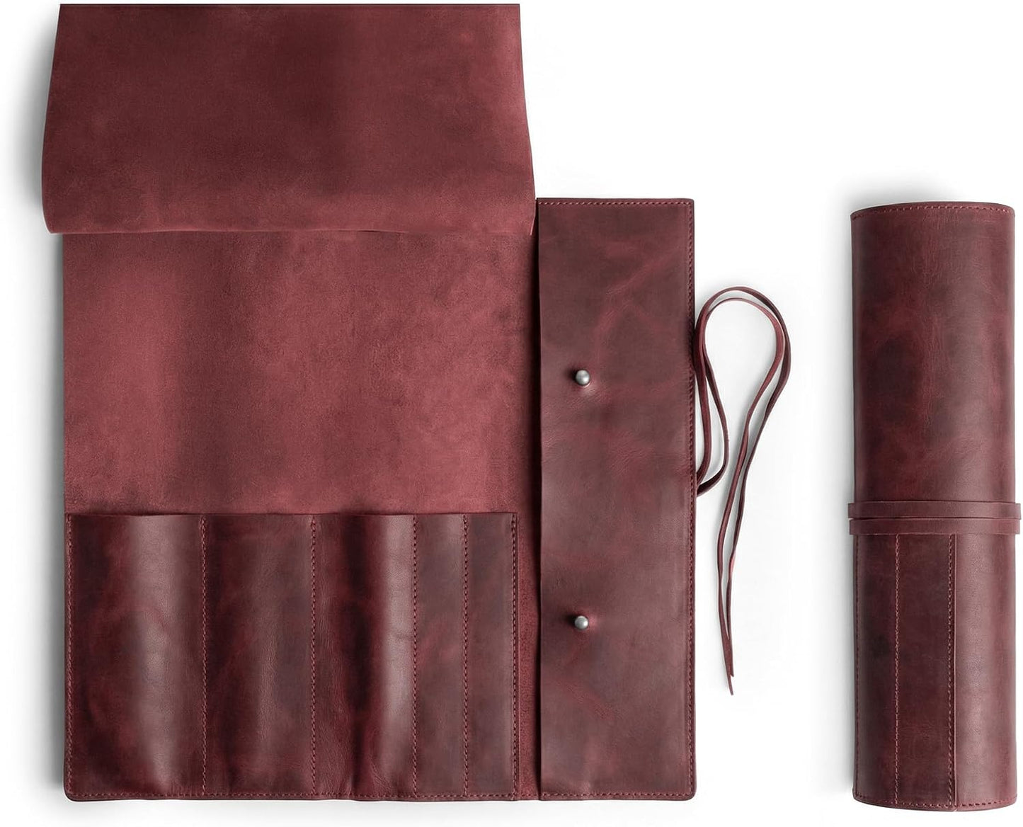 Rustic Leather Knife Roll Case, Durable Chef Knife Bag for Professional Chefs, Knife Roll Bag, Portable Carrying Case for Knives and Tools, Ideal for Culinary Travel, Knife Bags for Chefs Professional