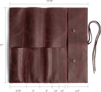 Rustic Leather Knife Roll Case, Durable Chef Knife Bag for Professional Chefs, Knife Roll Bag, Portable Carrying Case for Knives and Tools, Ideal for Culinary Travel, Knife Bags for Chefs Professional