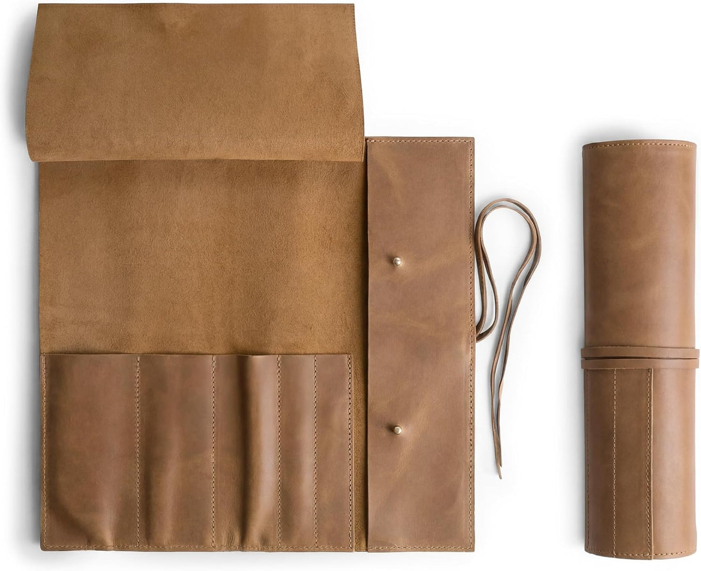 Rustic Leather Knife Roll Case, Durable Chef Knife Bag for Professional Chefs, Knife Roll Bag, Portable Carrying Case for Knives and Tools, Ideal for Culinary Travel, Knife Bags for Chefs Professional