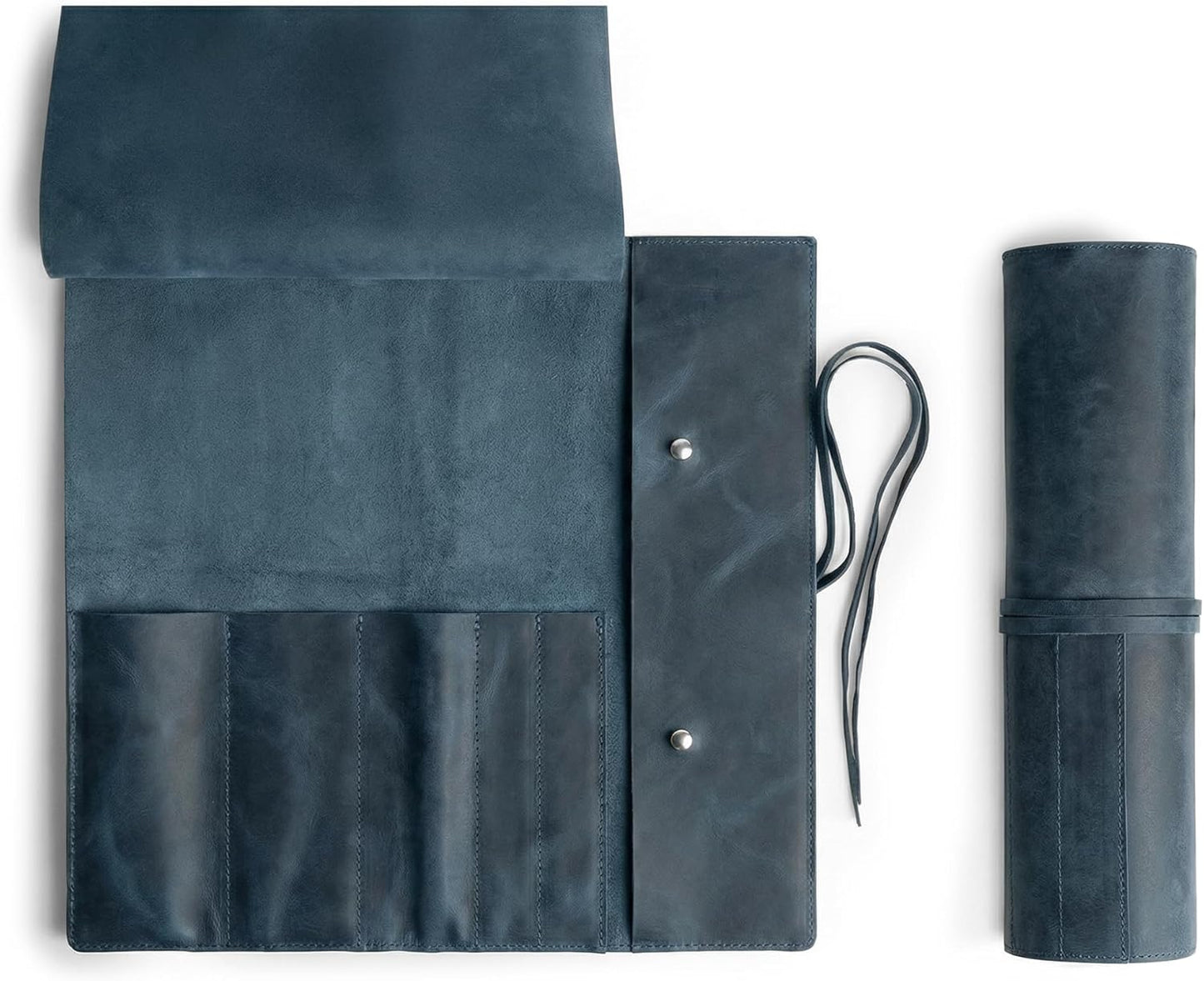 Rustic Leather Knife Roll Case, Durable Chef Knife Bag for Professional Chefs, Knife Roll Bag, Portable Carrying Case for Knives and Tools, Ideal for Culinary Travel, Knife Bags for Chefs Professional