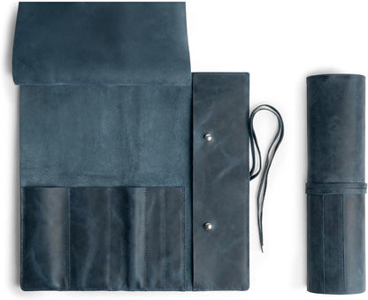 Rustic Leather Knife Roll Case, Durable Chef Knife Bag for Professional Chefs, Knife Roll Bag, Portable Carrying Case for Knives and Tools, Ideal for Culinary Travel, Knife Bags for Chefs Professional