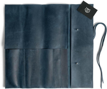 Rustic Leather Knife Roll Case, Durable Chef Knife Bag for Professional Chefs, Knife Roll Bag, Portable Carrying Case for Knives and Tools, Ideal for Culinary Travel, Knife Bags for Chefs Professional