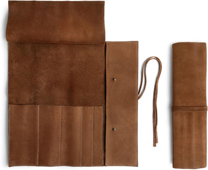 Rustic Leather Knife Roll Case, Durable Chef Knife Bag for Professional Chefs, Knife Roll Bag, Portable Carrying Case for Knives and Tools, Ideal for Culinary Travel, Knife Bags for Chefs Professional