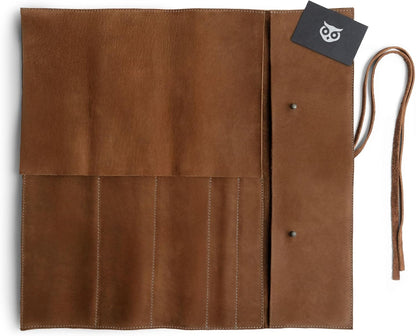 Rustic Leather Knife Roll Case, Durable Chef Knife Bag for Professional Chefs, Knife Roll Bag, Portable Carrying Case for Knives and Tools, Ideal for Culinary Travel, Knife Bags for Chefs Professional