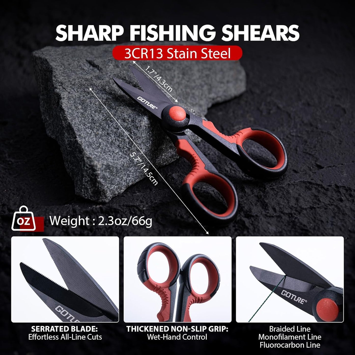 Fishing Tool Kit,Fishing Pliers,Fillet Knife with Sheath,Fish Lip Gripper,Fish Hook Remover,Lanyard,Line Scissors,Sharpener,Stainless Steel Soap,Saltwater Gear Kit,Red/Pink,Gifts for Men/Women