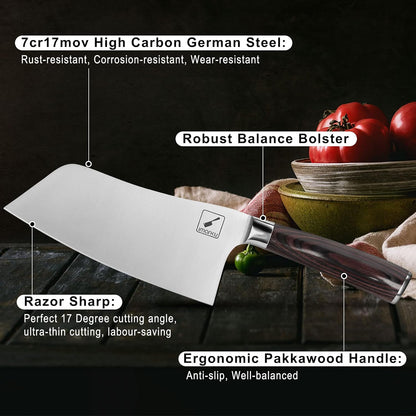 Kitchen Knife, 7 Inch Ultra Sharp Butcher Knife 7-inch Deba Knife,Ultra Sharp Sushi Knife