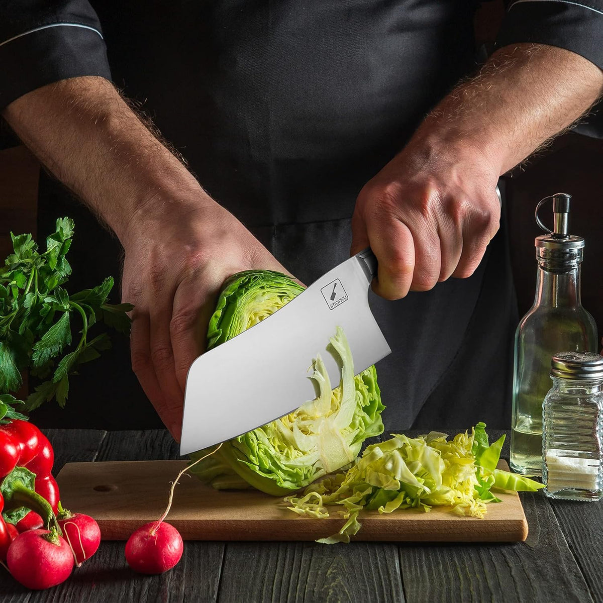 Kitchen Knife, 7 Inch Ultra Sharp Butcher Knife 7-inch Deba Knife,Ultra Sharp Sushi Knife