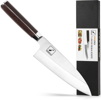 Kitchen Knife, 7 Inch Ultra Sharp Butcher Knife 7-inch Deba Knife,Ultra Sharp Sushi Knife