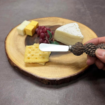 Harvest Cheese Spreaders, Hand-Painted Resin Handles with Stainless Steel Blades for Spreading Cream Cheese, Butter, and Jam, Assorted Thanksgiving Designs, Set of 4