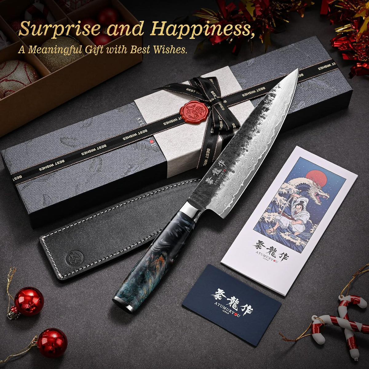 5.5'' Japanese Utility Knife, Hand-Forged 67-Layer Damascus VG10 Steel