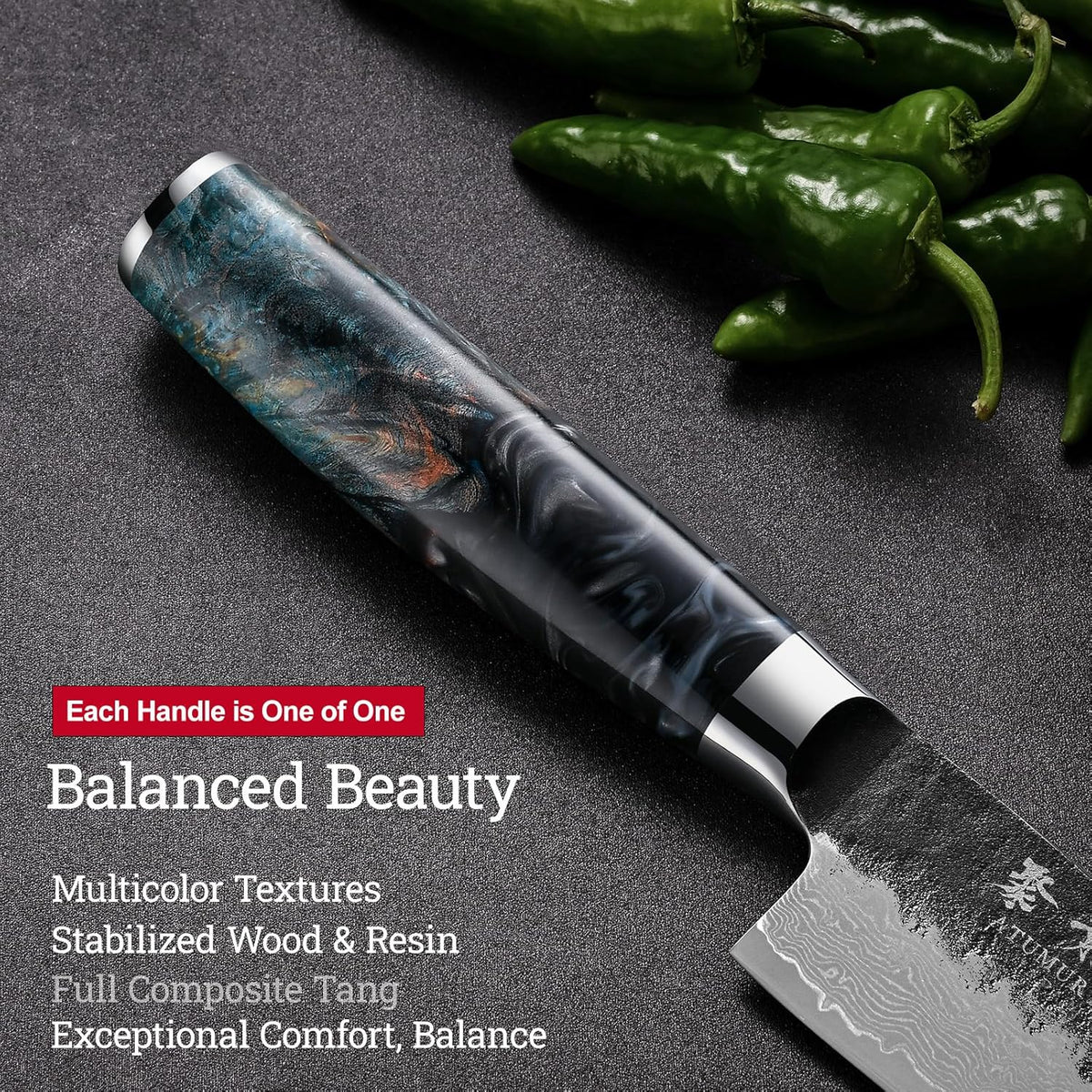 5.5'' Japanese Utility Knife, Hand-Forged 67-Layer Damascus VG10 Steel