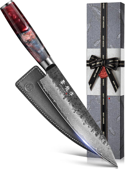 5.5'' Japanese Utility Knife, Hand-Forged 67-Layer Damascus VG10 Steel