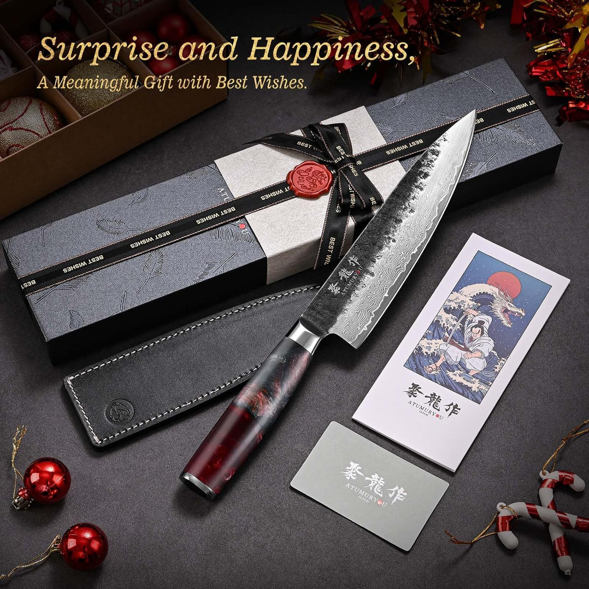 5.5'' Japanese Utility Knife, Hand-Forged 67-Layer Damascus VG10 Steel