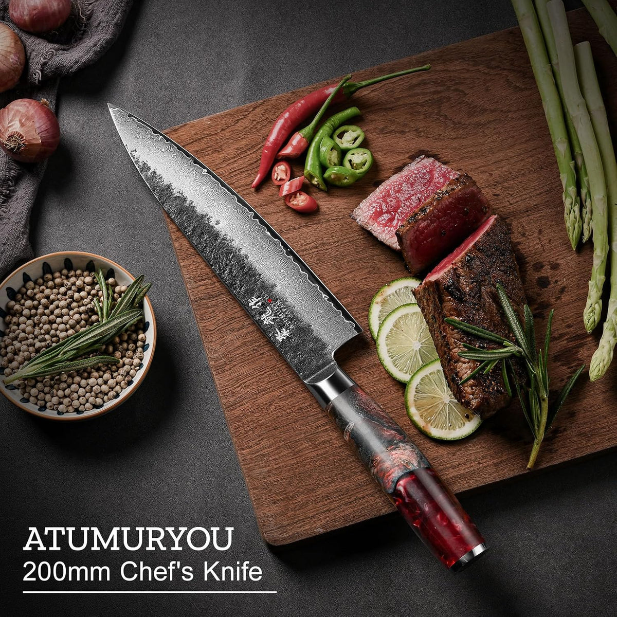 5.5'' Japanese Utility Knife, Hand-Forged 67-Layer Damascus VG10 Steel