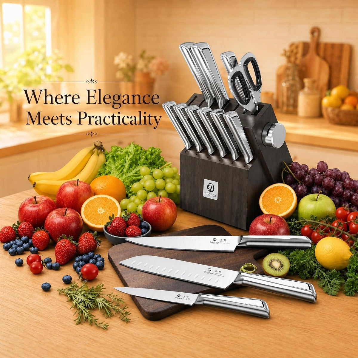 Steak Knives, Serrated Steak knives Set of 6, Japanese HC Steel Knife Set, Premium Serrated Carbon Stainless Steel Steak Knife with Gift Box,9 Inches/Piece, Silver