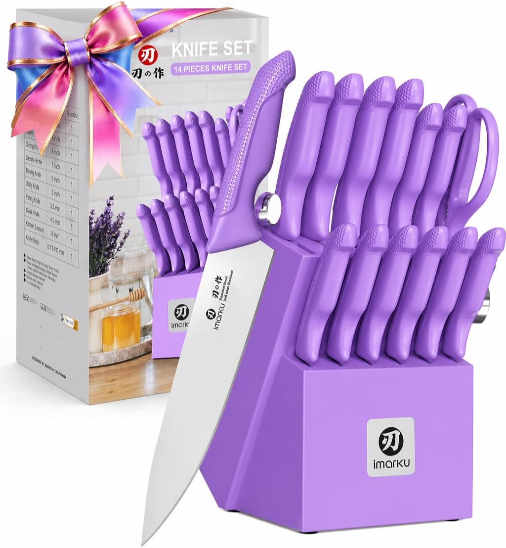 Steak Knives, Serrated Steak knives Set of 6, Japanese HC Steel Knife Set, Premium Serrated Carbon Stainless Steel Steak Knife with Gift Box,9 Inches/Piece, Silver