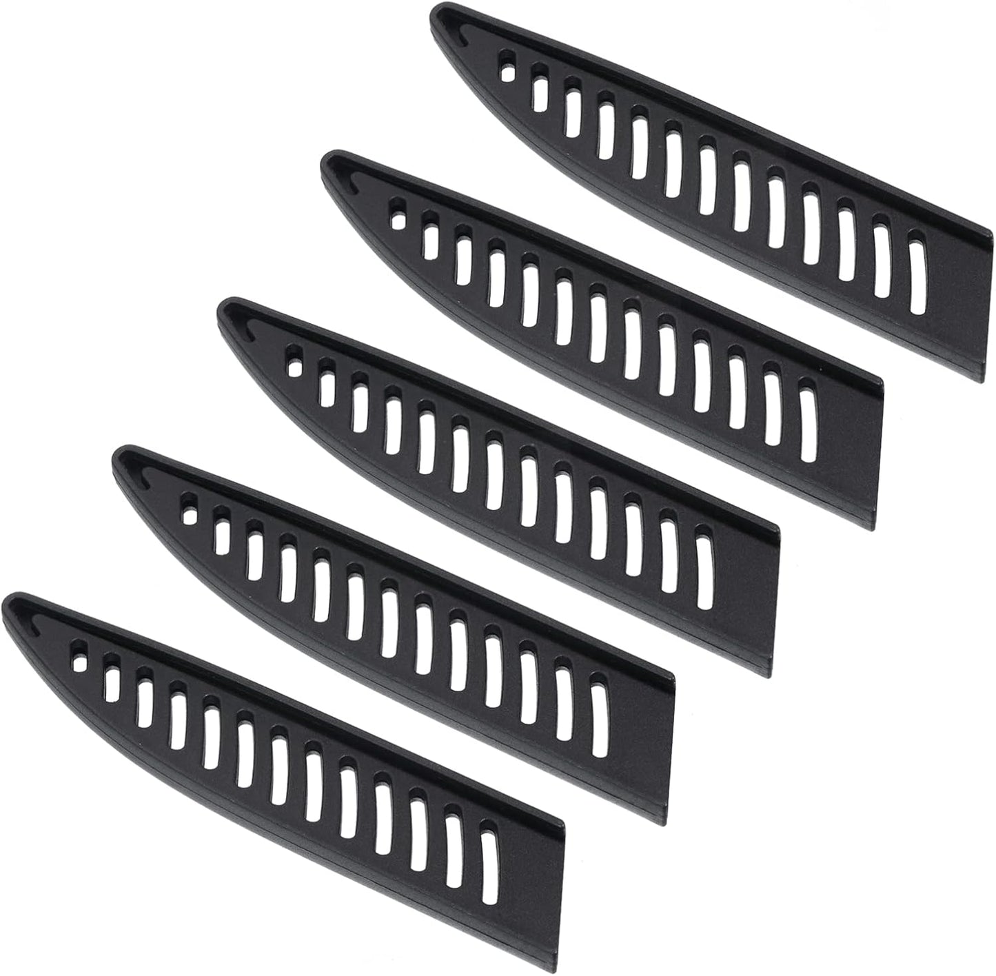 PP Safety Knife Cover Sleeves for 5" Utility Knife, 2 Pack Knives Edge Guard Blade Protector Universal Knife Sheath for Kitchen, Black