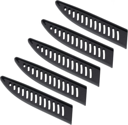 PP Safety Knife Cover Sleeves for 5" Utility Knife, 2 Pack Knives Edge Guard Blade Protector Universal Knife Sheath for Kitchen, Black