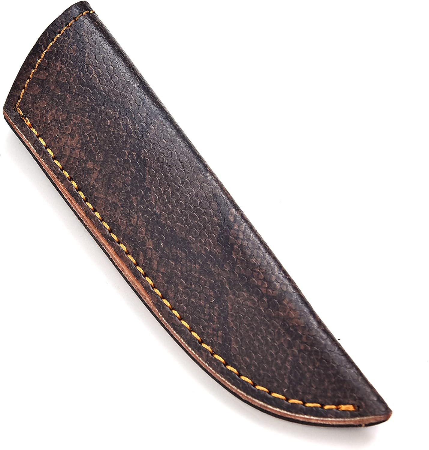 Chocolate Brown Crocodile Leather Knife Sheath – Handmade Fixed Blade Holster for 6–8 Inch Hunting & Survival Knives – Premium Exotic Belt Sheath for Bushcraft, Outdoor EDC & Tactical Field Use