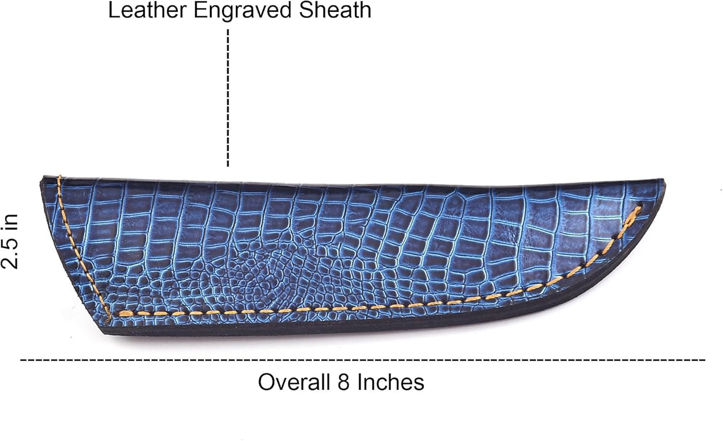 Chocolate Brown Crocodile Leather Knife Sheath – Handmade Fixed Blade Holster for 6–8 Inch Hunting & Survival Knives – Premium Exotic Belt Sheath for Bushcraft, Outdoor EDC & Tactical Field Use