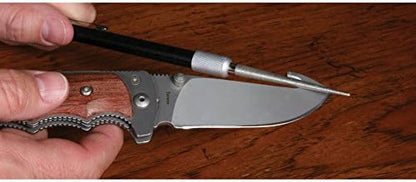 AccuSharp Diamond Compact Tapered Rod Sharpener, Portable Knife & Tool Sharpener for Serrated Blades, Fillet Knives & Fish Hooks, Knife Honing Steel Rod
