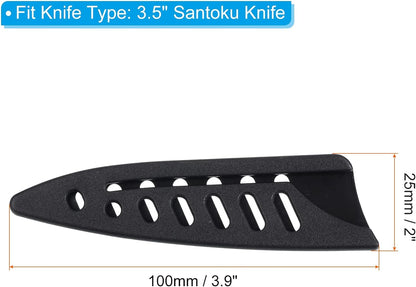 PP Safety Knife Cover Sleeves for 3.5" Paring Knife, 2 Pack Knives Edge Guard Blade Protector Universal Knife Sheath Portable for Kitchen, Black