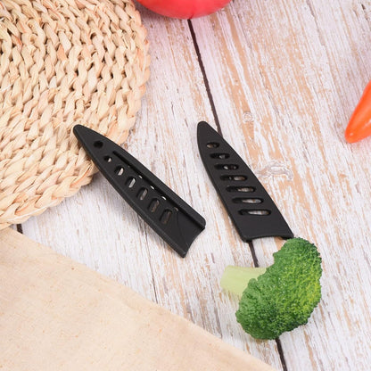 PP Safety Knife Cover Sleeves for 3.5" Paring Knife, 2 Pack Knives Edge Guard Blade Protector Universal Knife Sheath Portable for Kitchen, Black