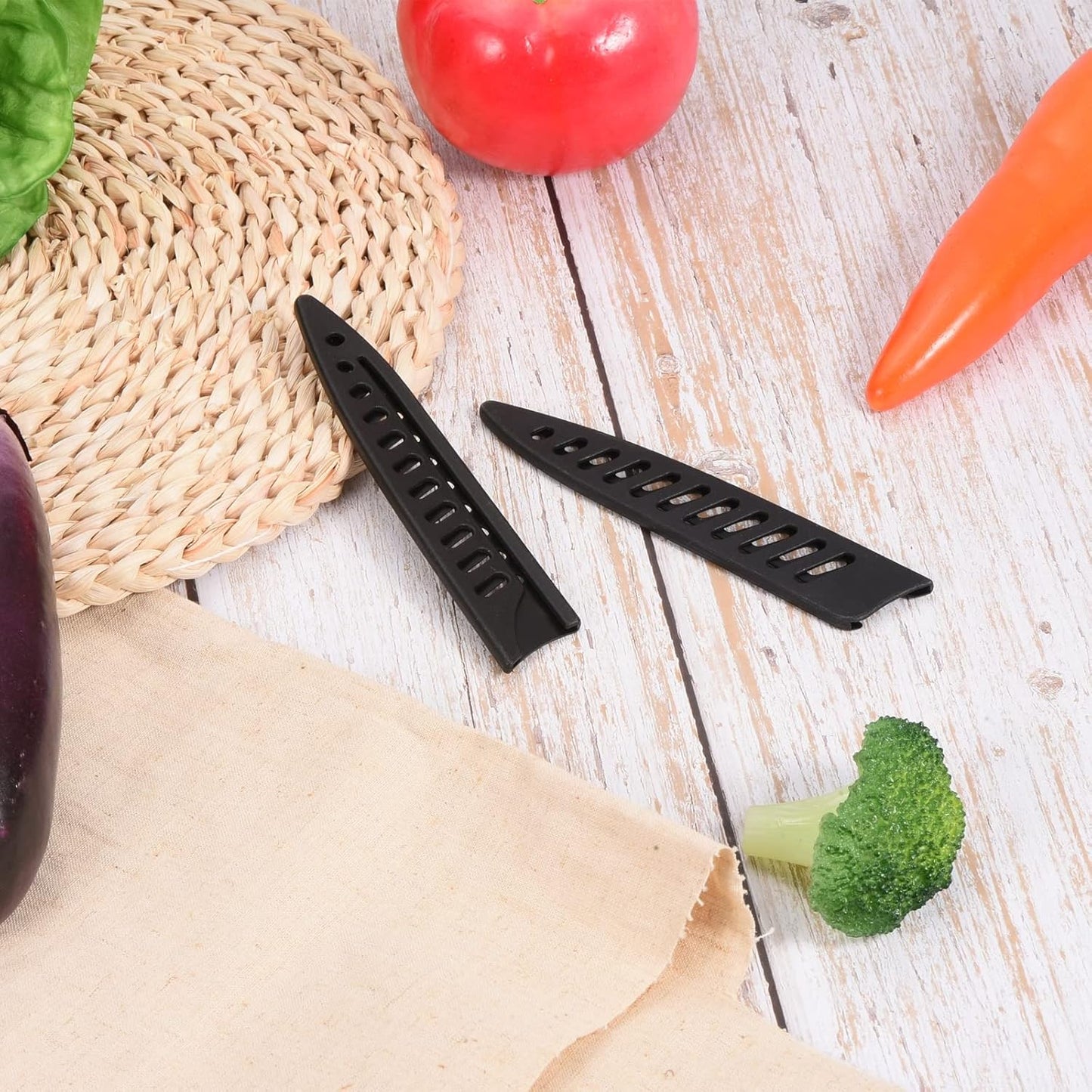 PP Safety Knife Cover Sleeves for 3.5" Paring Knife, 2 Pack Knives Edge Guard Blade Protector Universal Knife Sheath Portable for Kitchen, Black
