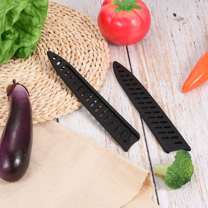 PP Safety Knife Cover Sleeves for 3.5" Paring Knife, 2 Pack Knives Edge Guard Blade Protector Universal Knife Sheath Portable for Kitchen, Black